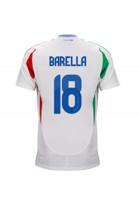 Italia Nicolo Barella #18 Fotballdrakt Borte Klær EM 2024 Korte ermer